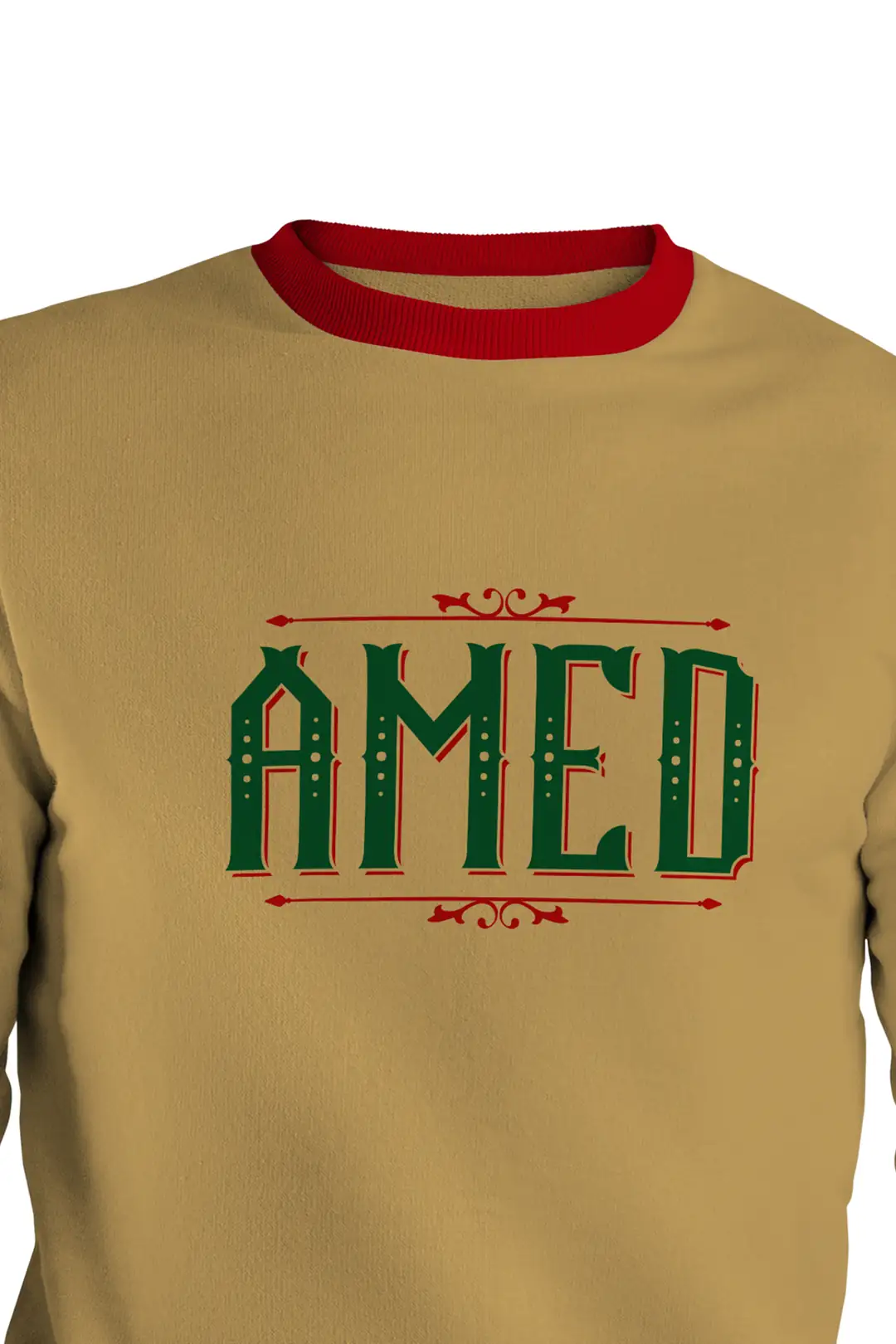 AMEDSPOR SIFIR YAKA GOLD SWEAT