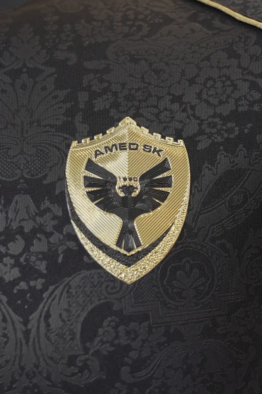 2026/27 AMEDSPOR BAROK DESENLİ SIFIR YAKA SİYAH FORMA