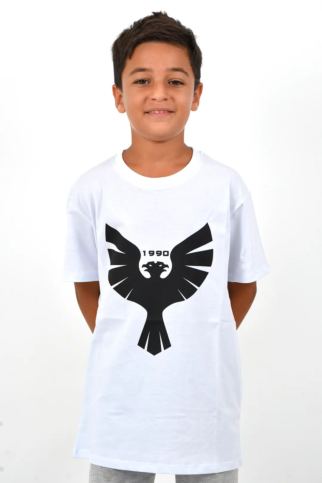 2024-2025 004 ÇOCUK BASIC T-SHIRT ÇİFT BAŞLI KARTAL BASKILI